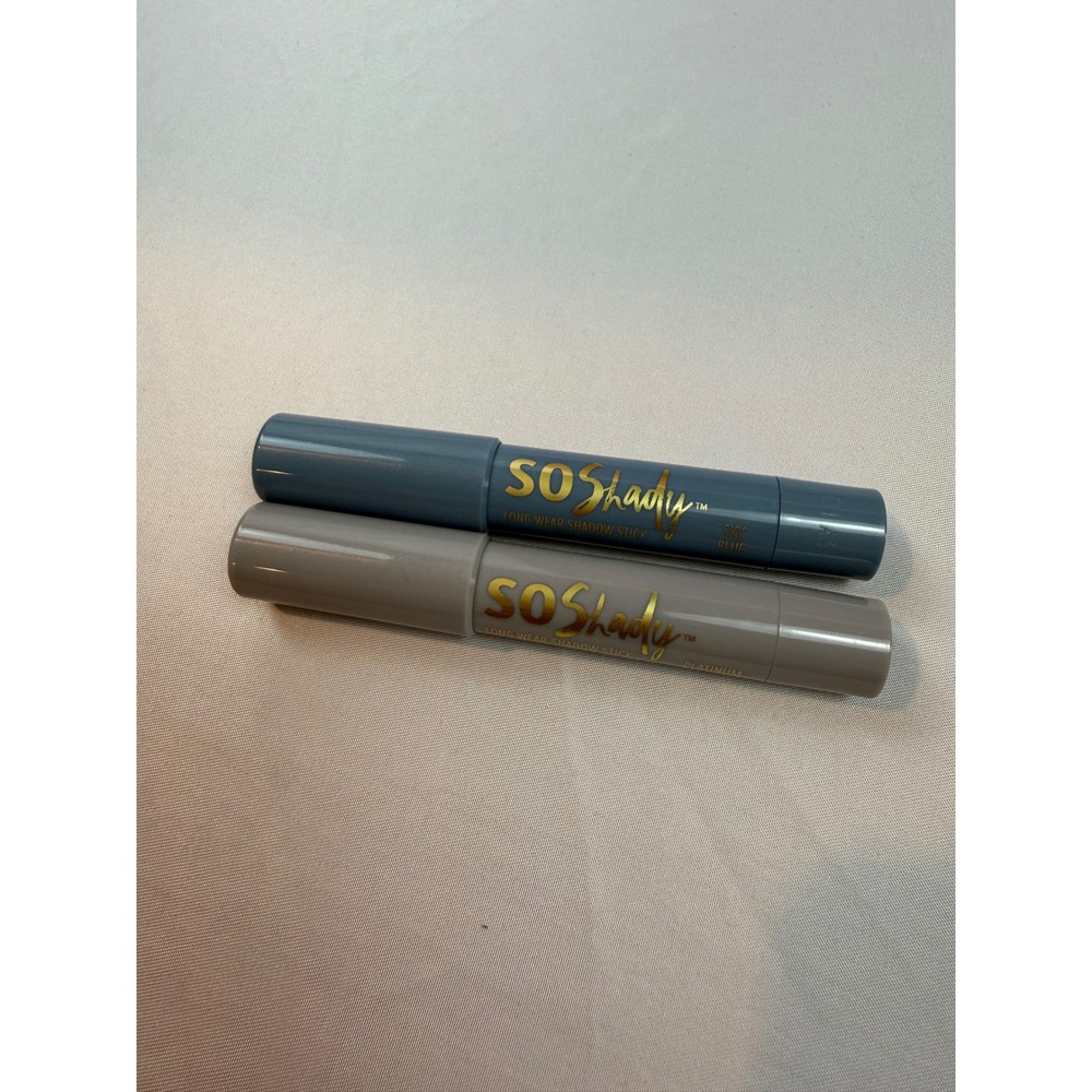 Belle Beauty SO Shady Long‎ Wear Shadow Stick Duo Sky Blue Platinum 2.7g Each